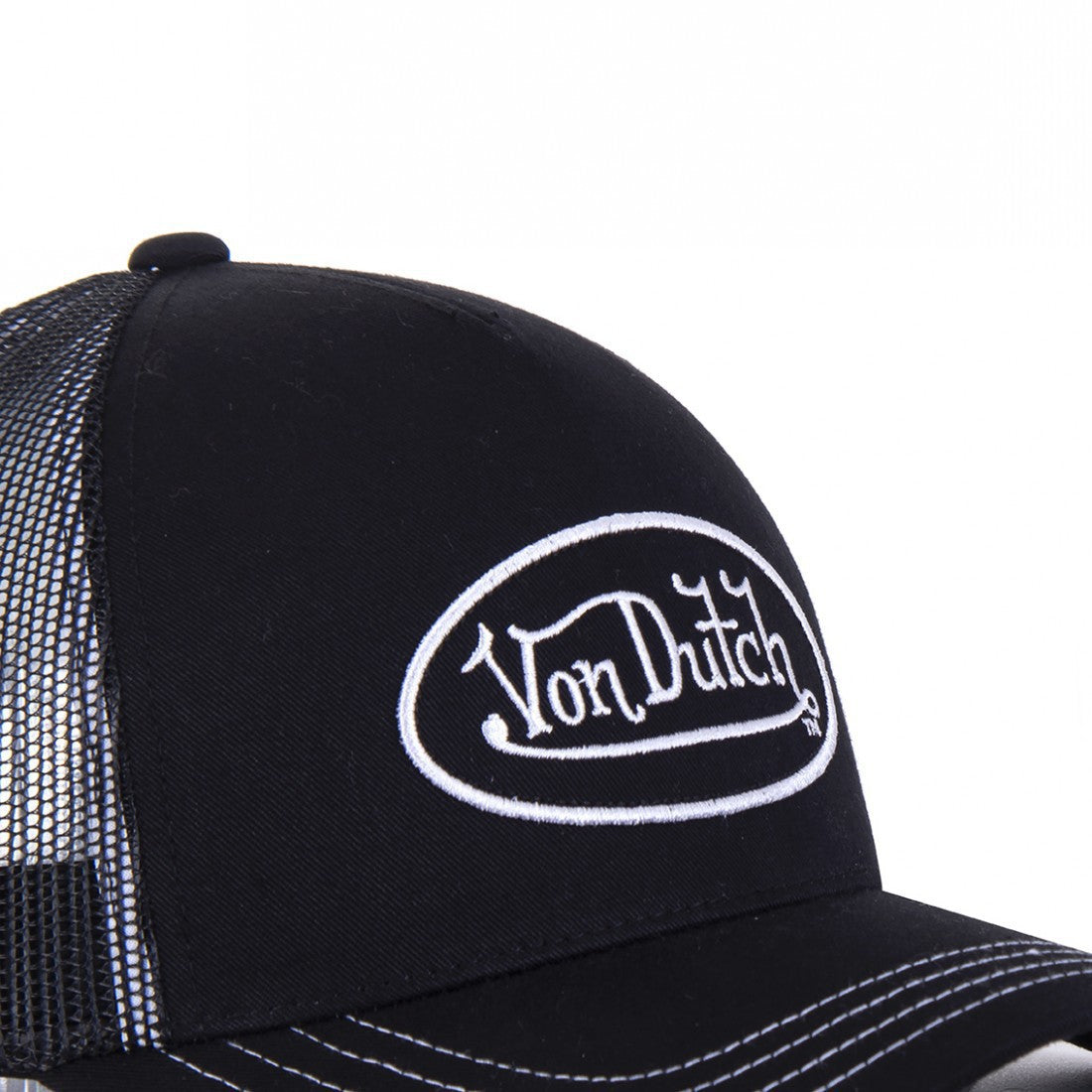 Embroidered Von Dutch Oval Logo Trucker Cap
