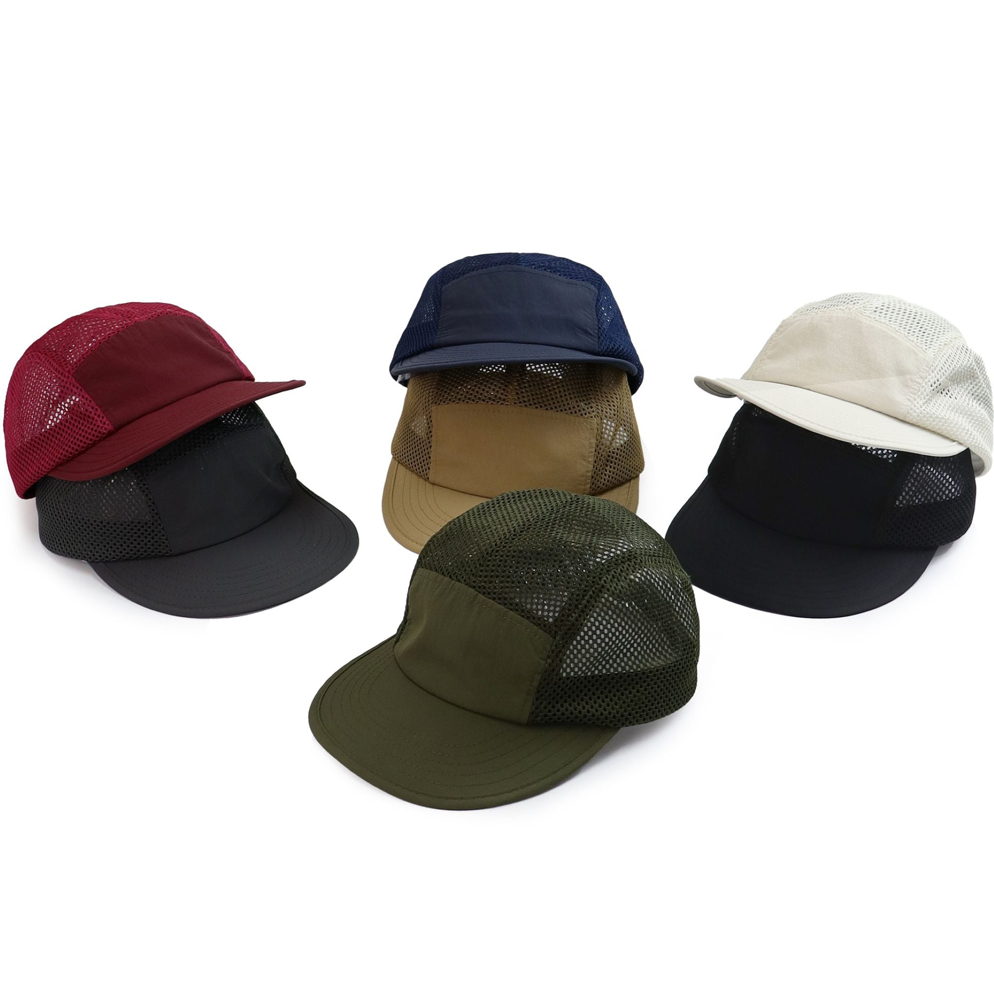 Breathable Mesh Olive 5-Panel Cap