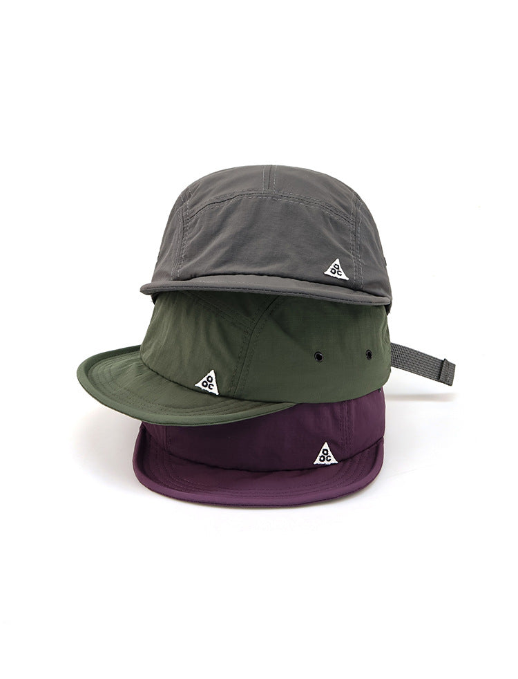 Olive 5-Panel Logo Patch Camp Cap