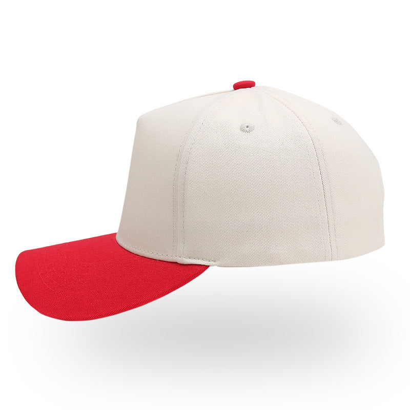 Two-Tone Beige Tan Cap with "HOMEY" Embroidery