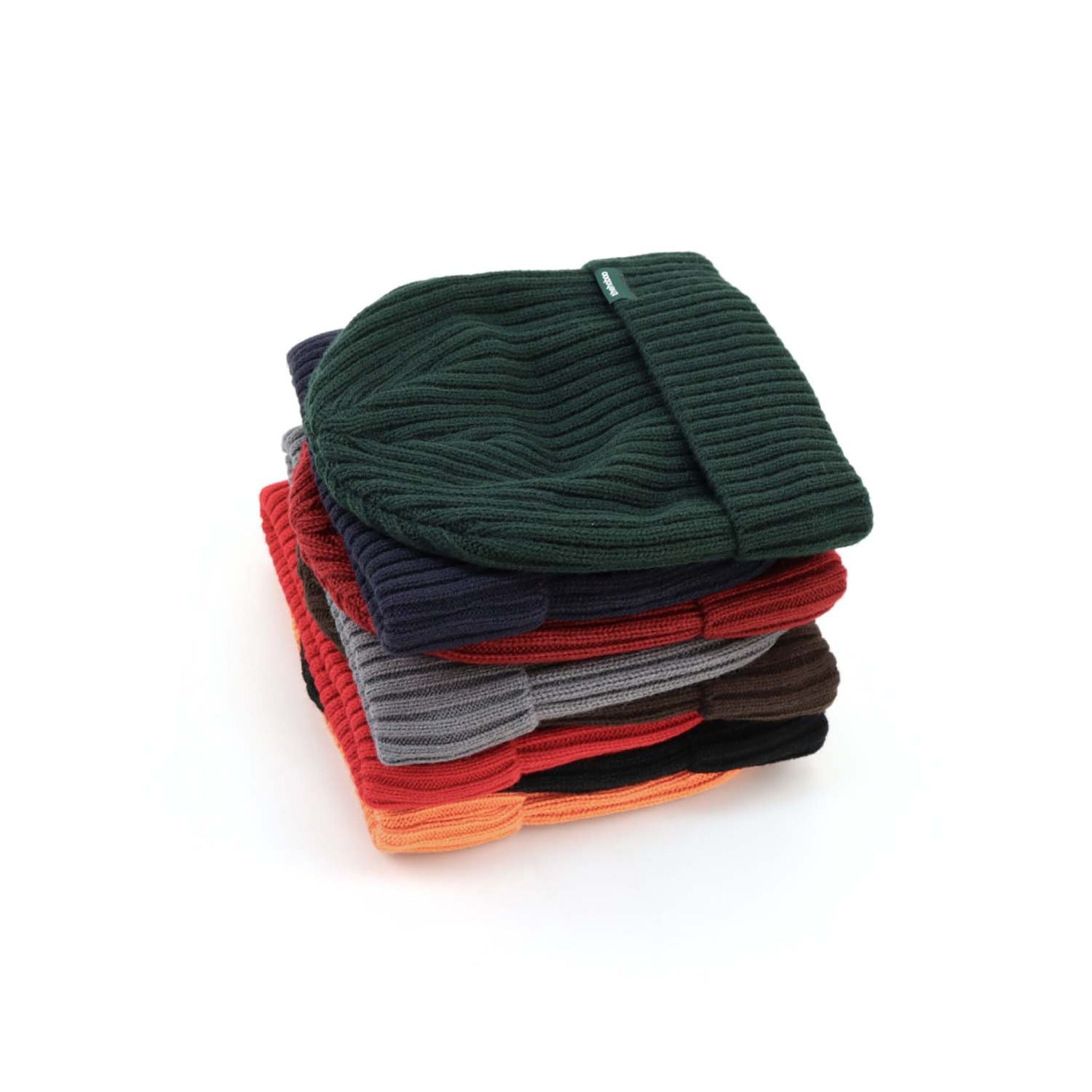 Brown Ribbed Winter Knit Beanie