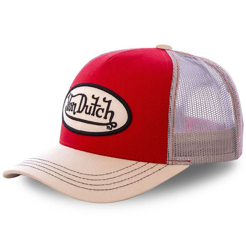 Embroidered Von Dutch Oval Logo Trucker Cap