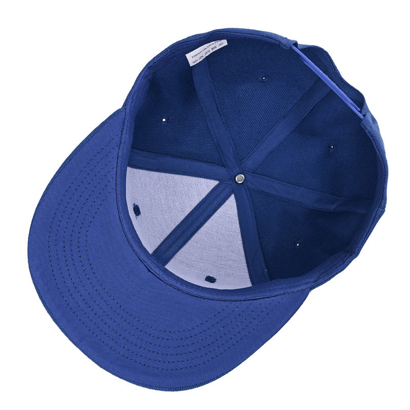 Royal Blue Structured Flat Brim Snapback Hat