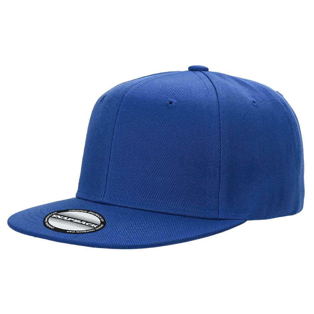 Royal Blue Structured Flat Brim Snapback Hat