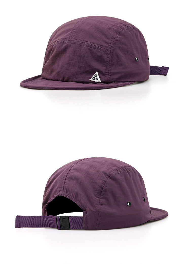 Olive 5-Panel Logo Patch Camp Cap