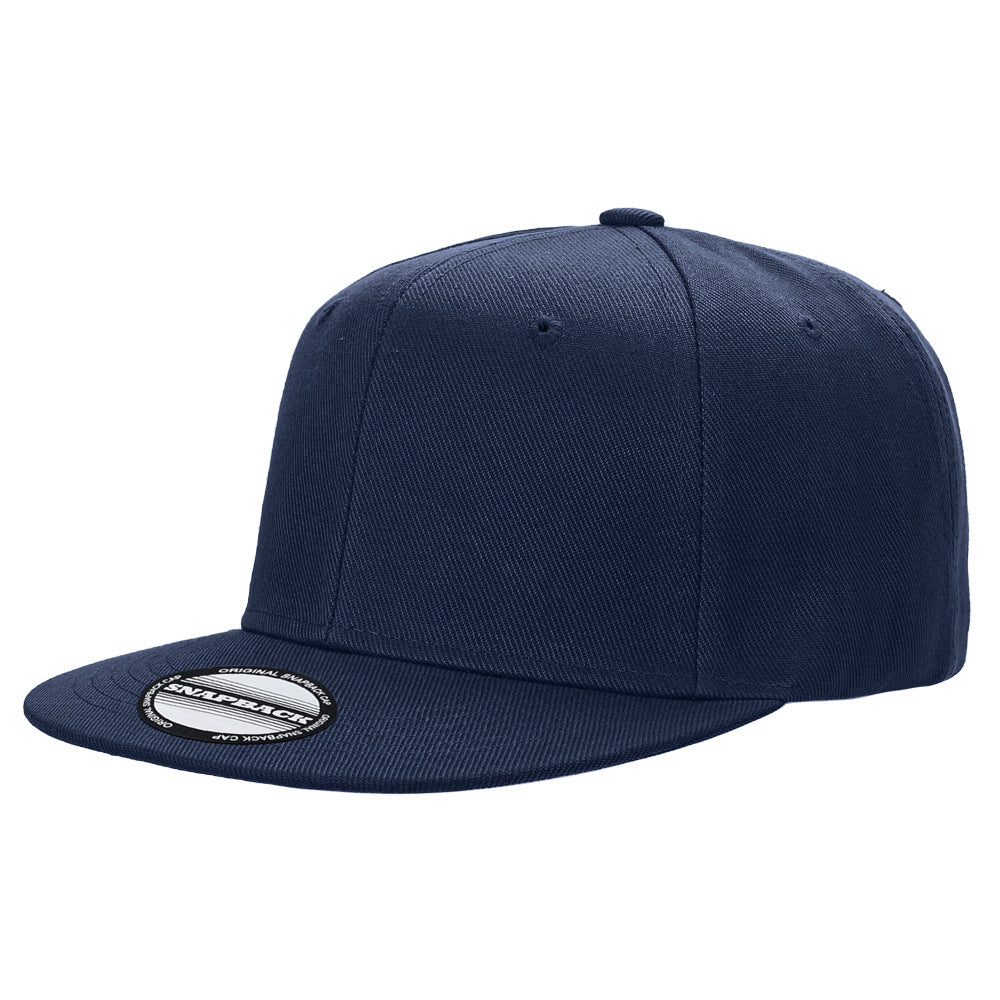 Royal Blue Structured Flat Brim Snapback Hat