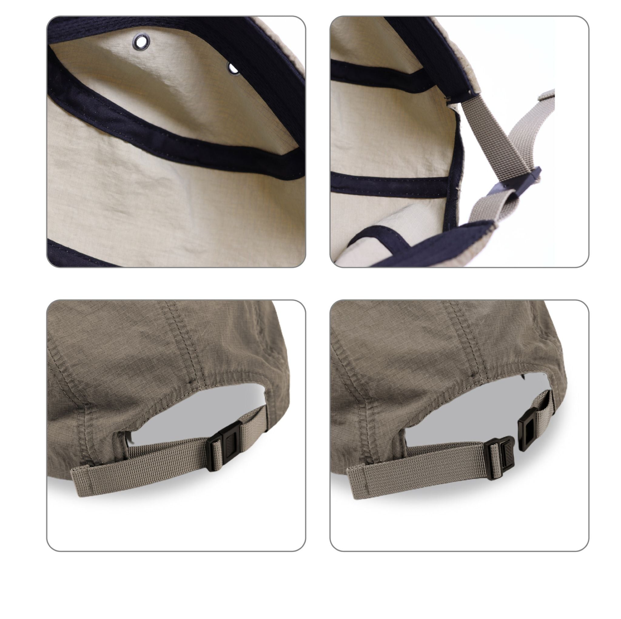 Vintage Beige 5-Panel Camp Cap