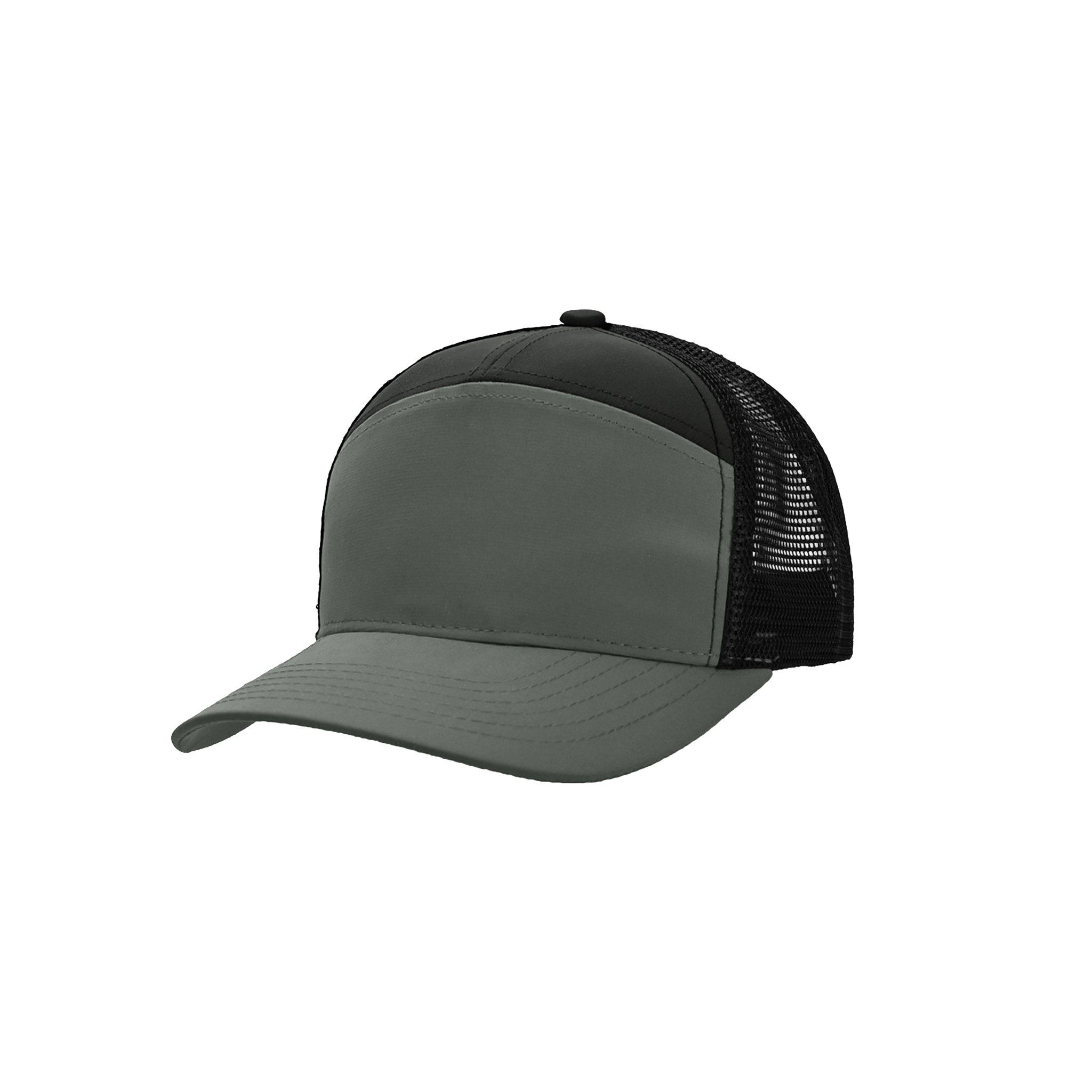 Olive & Black Two-Tone Mesh Trucker Cap