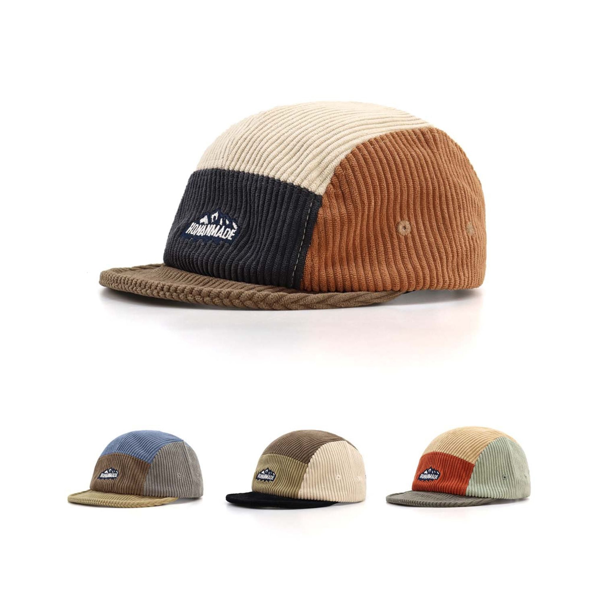Corduroy Color-Block 5-Panel Camp Cap