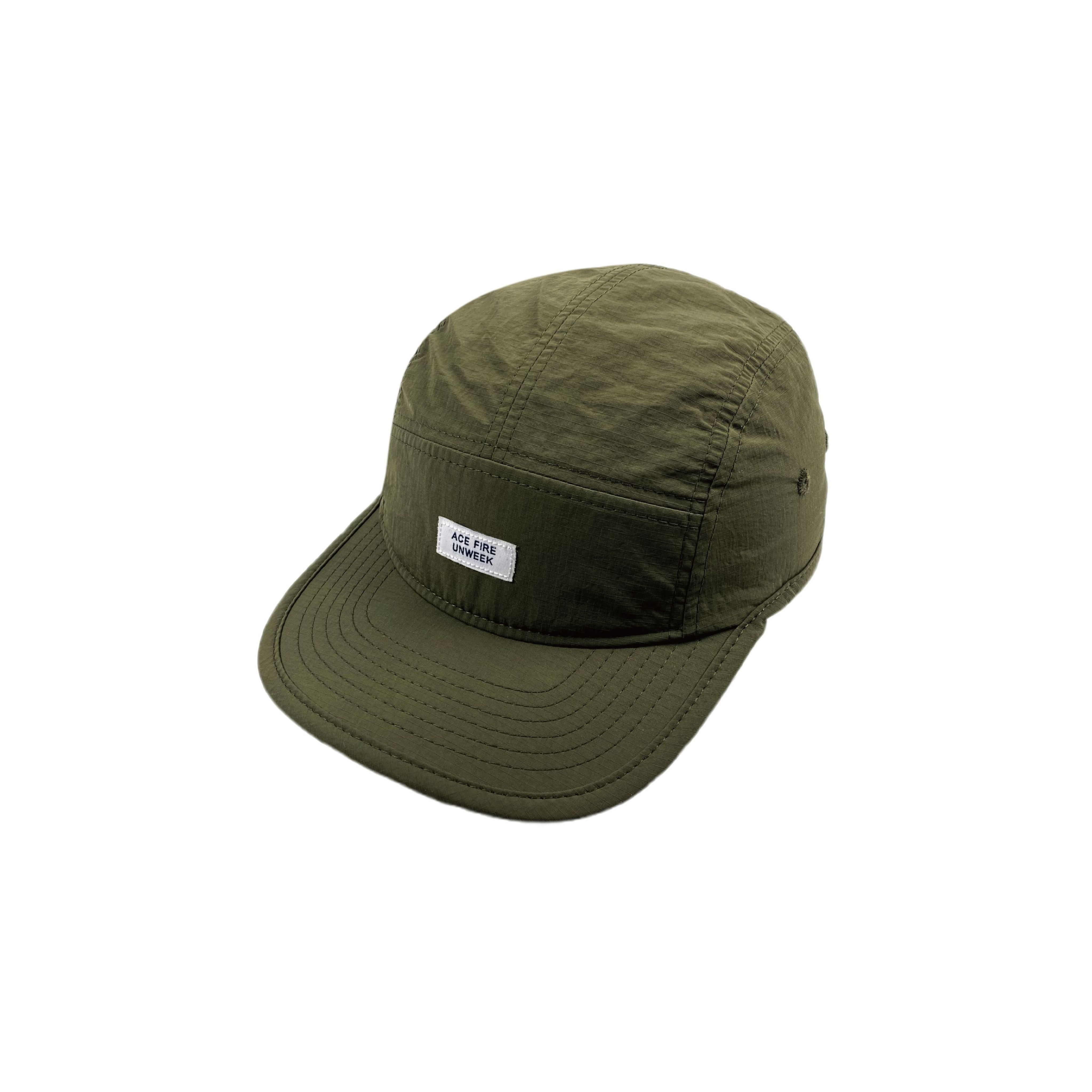 Olive 5-Panel Color-Block Camp Cap