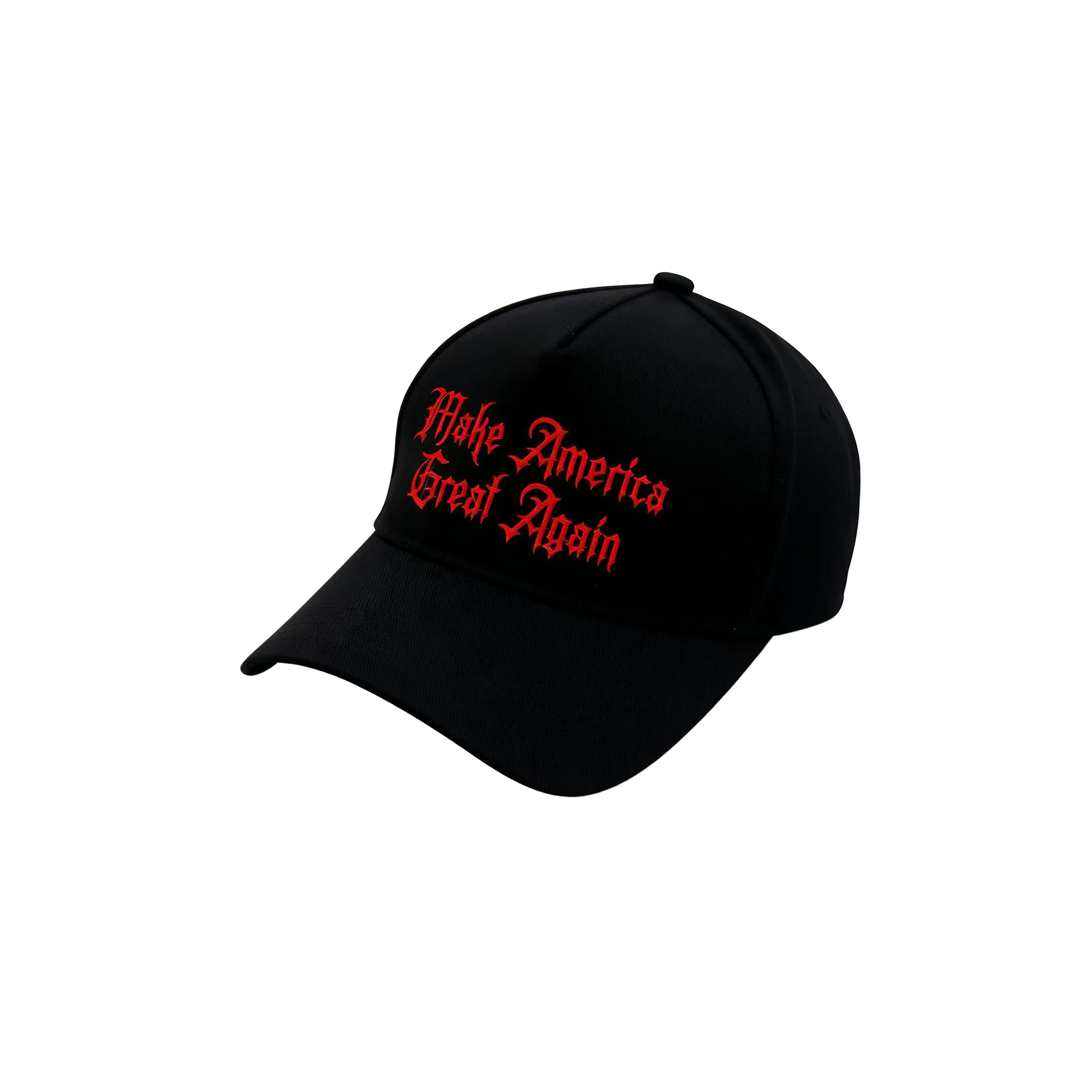 Black Embroidered Baseball Cap