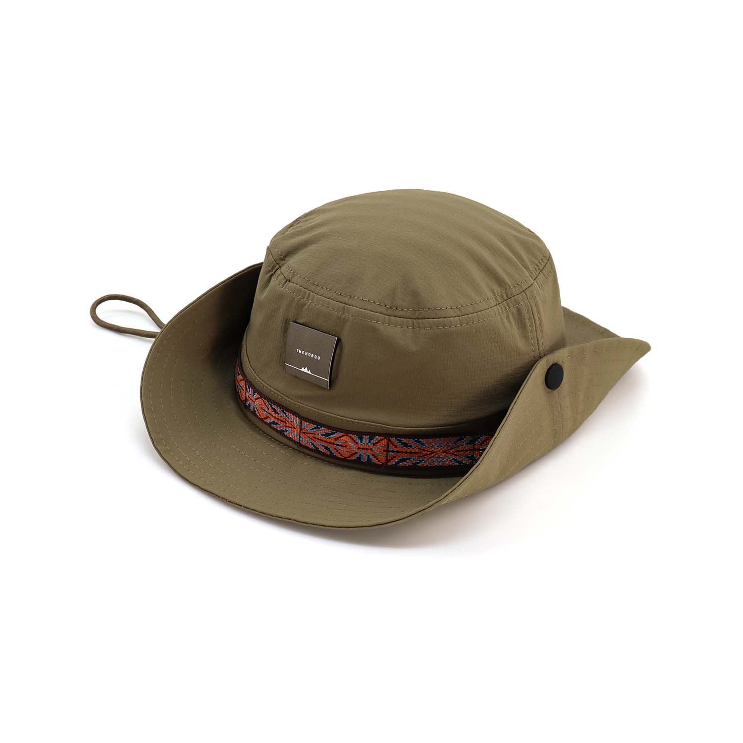 Adventure Bucket Hat - Olive with Patterned Band