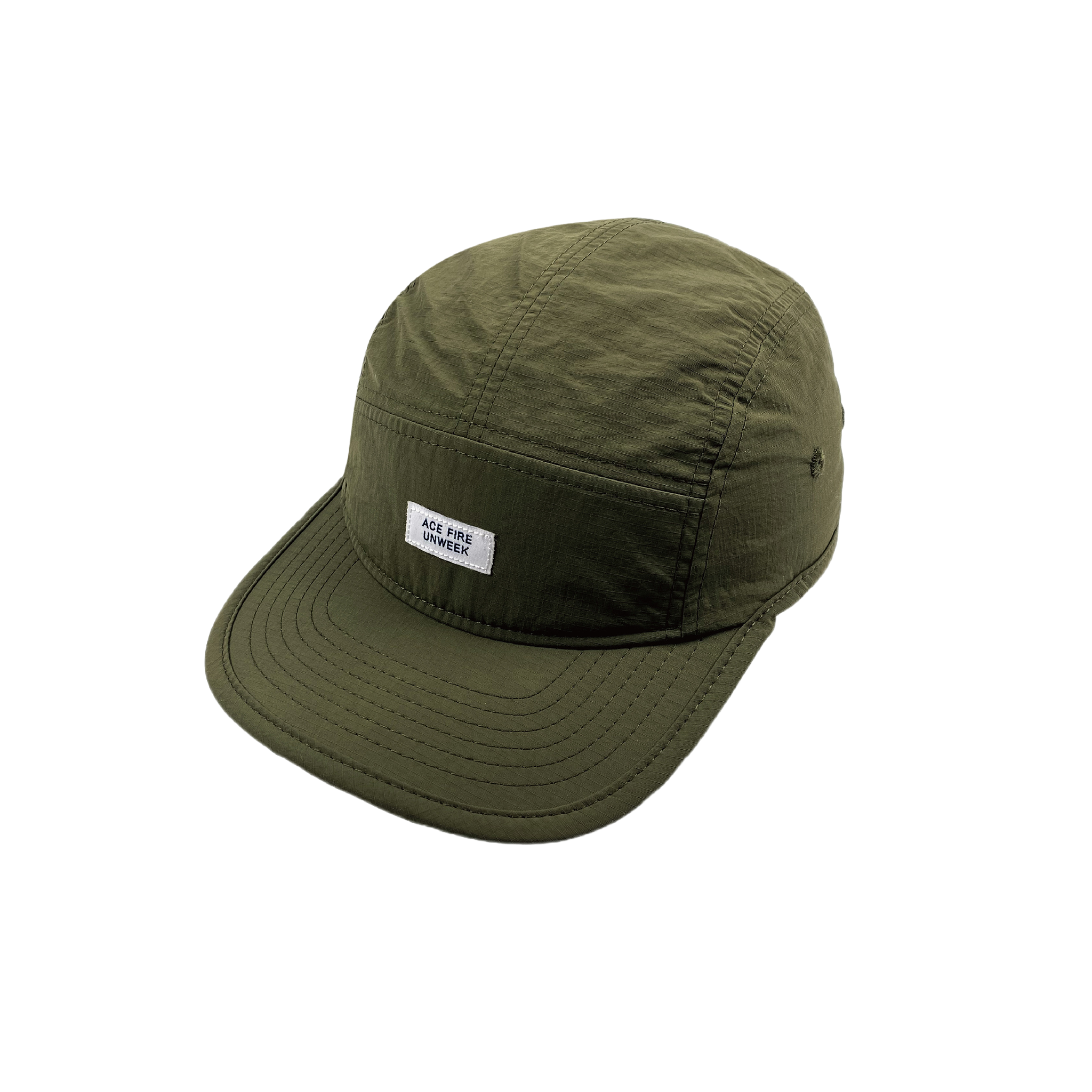 Olive 5-Panel Color-Block Camp Cap