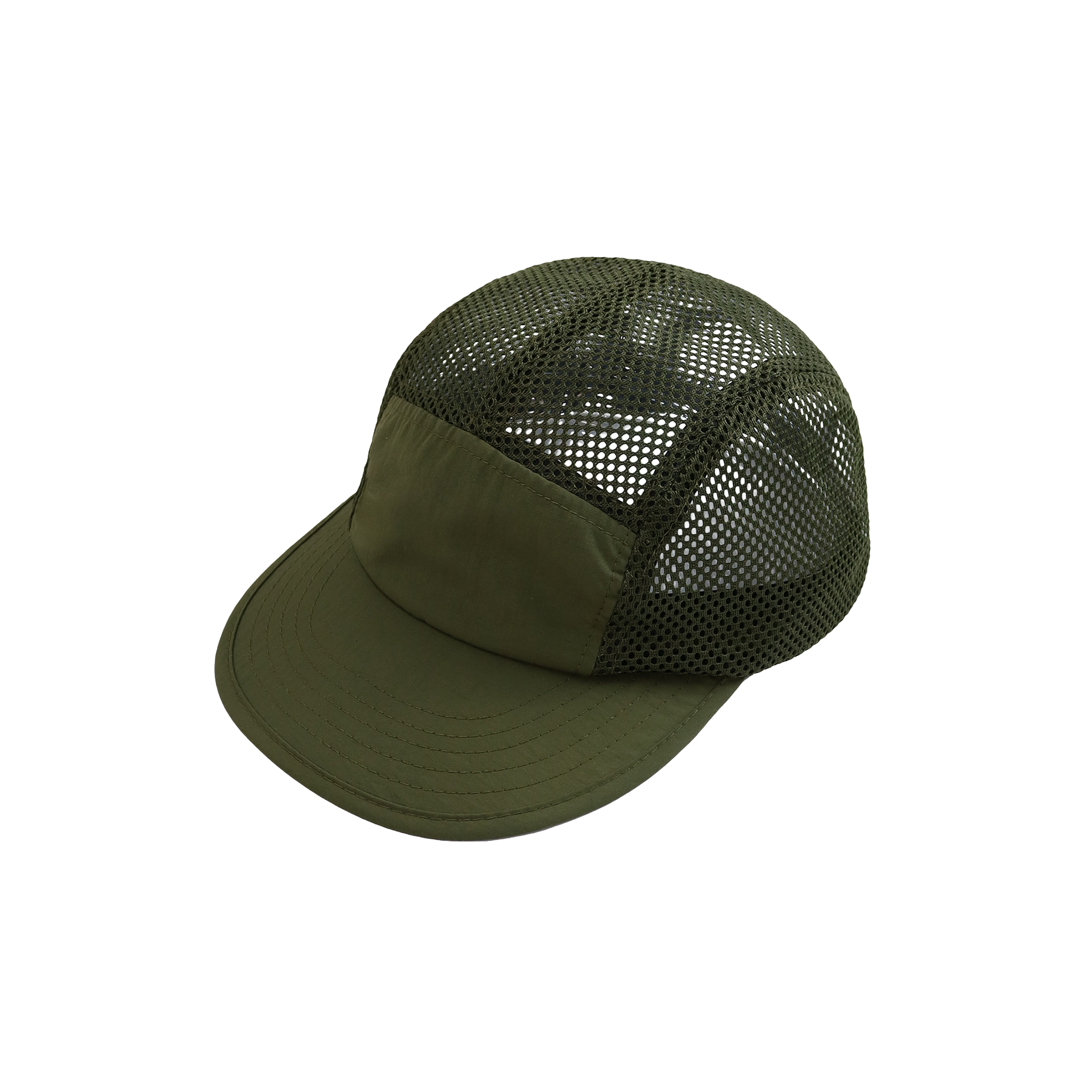 Breathable Mesh Olive 5-Panel Cap