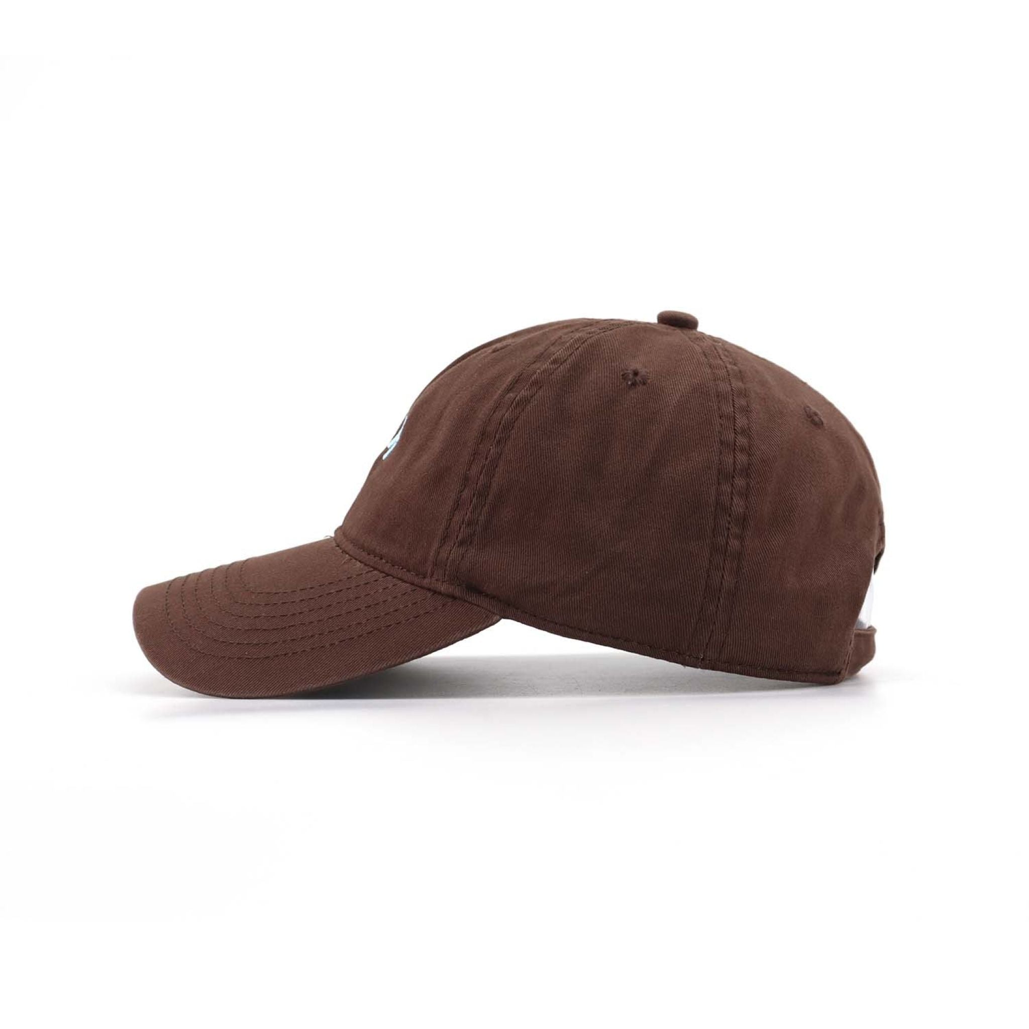 Brown "OK" Smile Embroidered Dad Hat