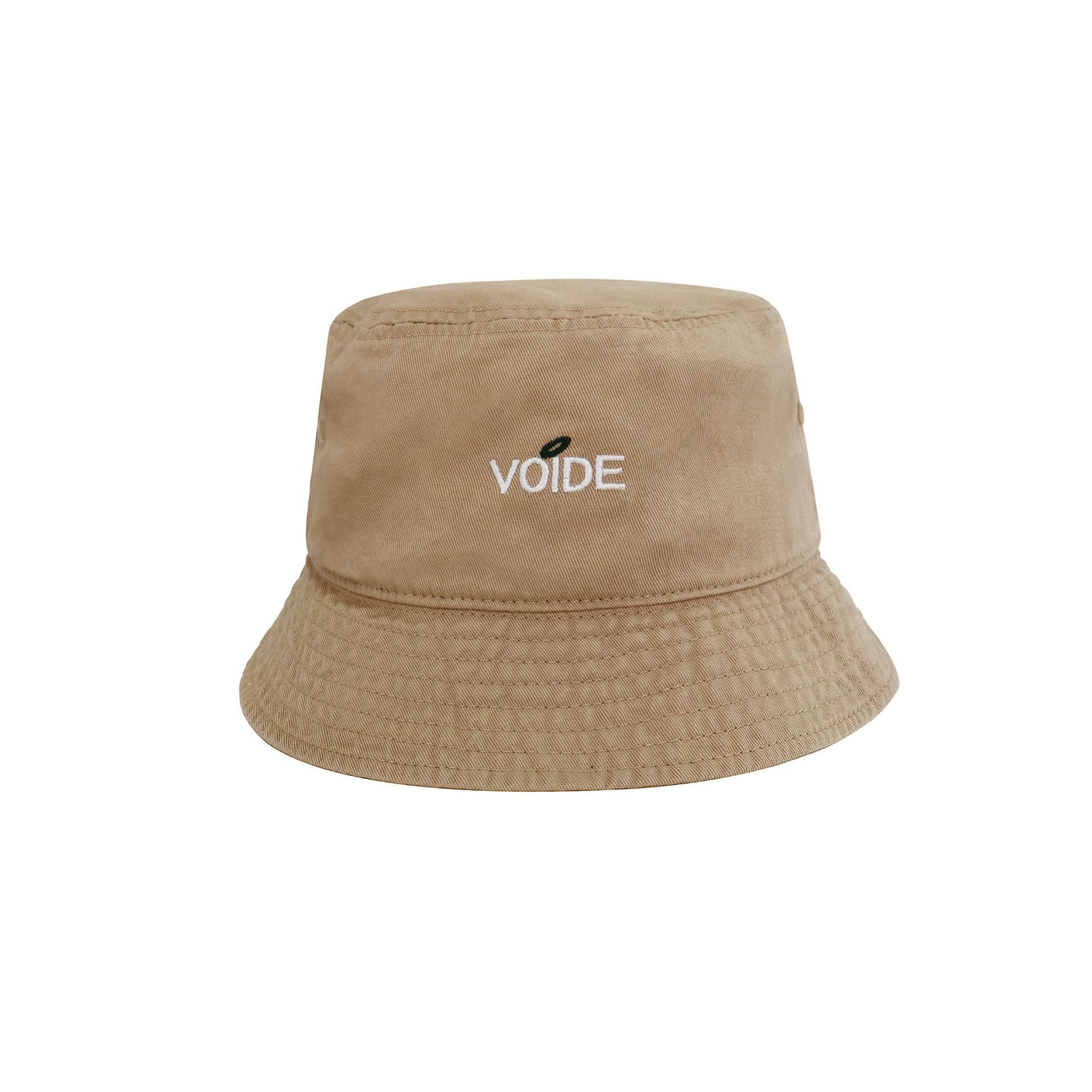 Minimalist Tan Bucket Hat with VOIDE Logo