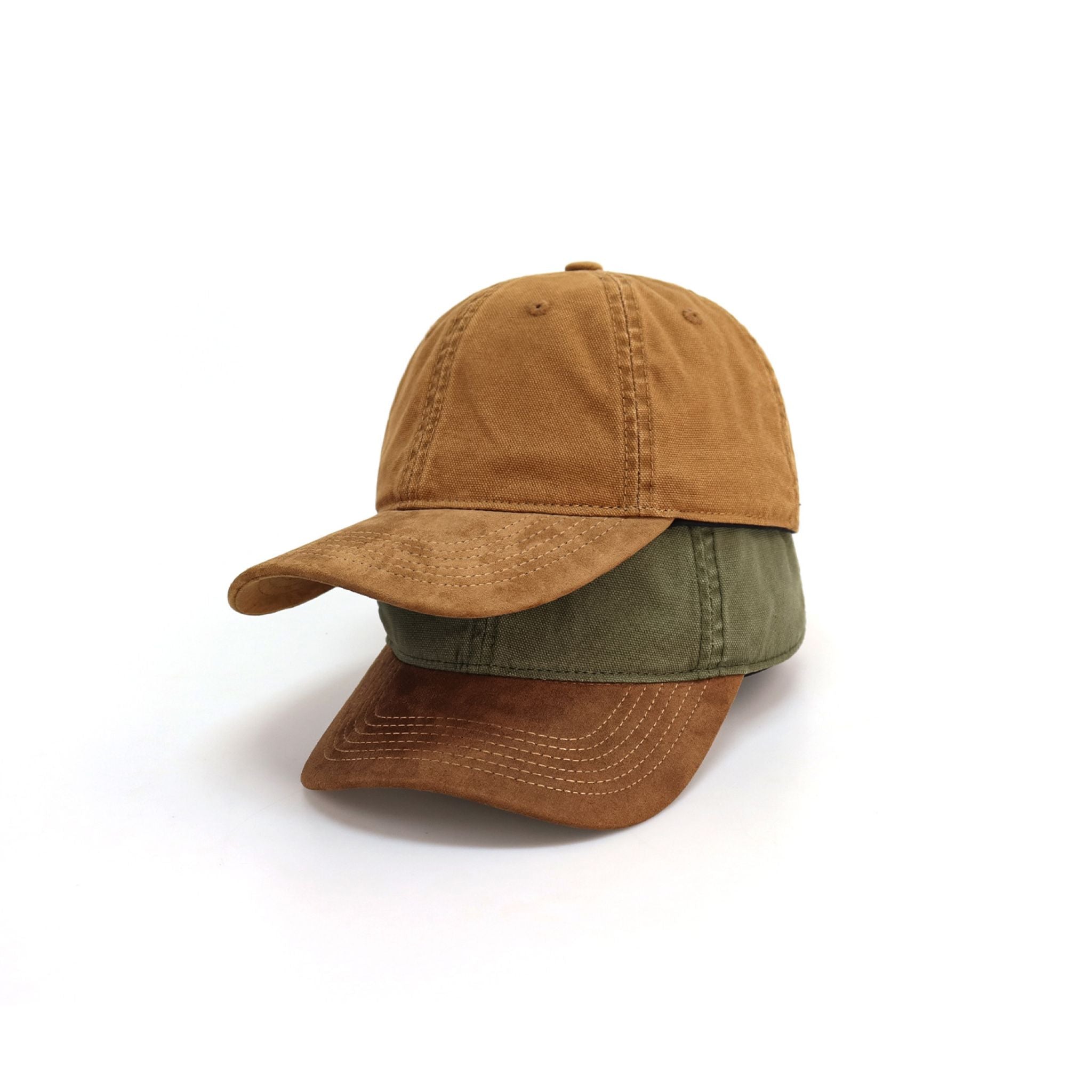 Camel Casual Suede Finish Baseball Cap