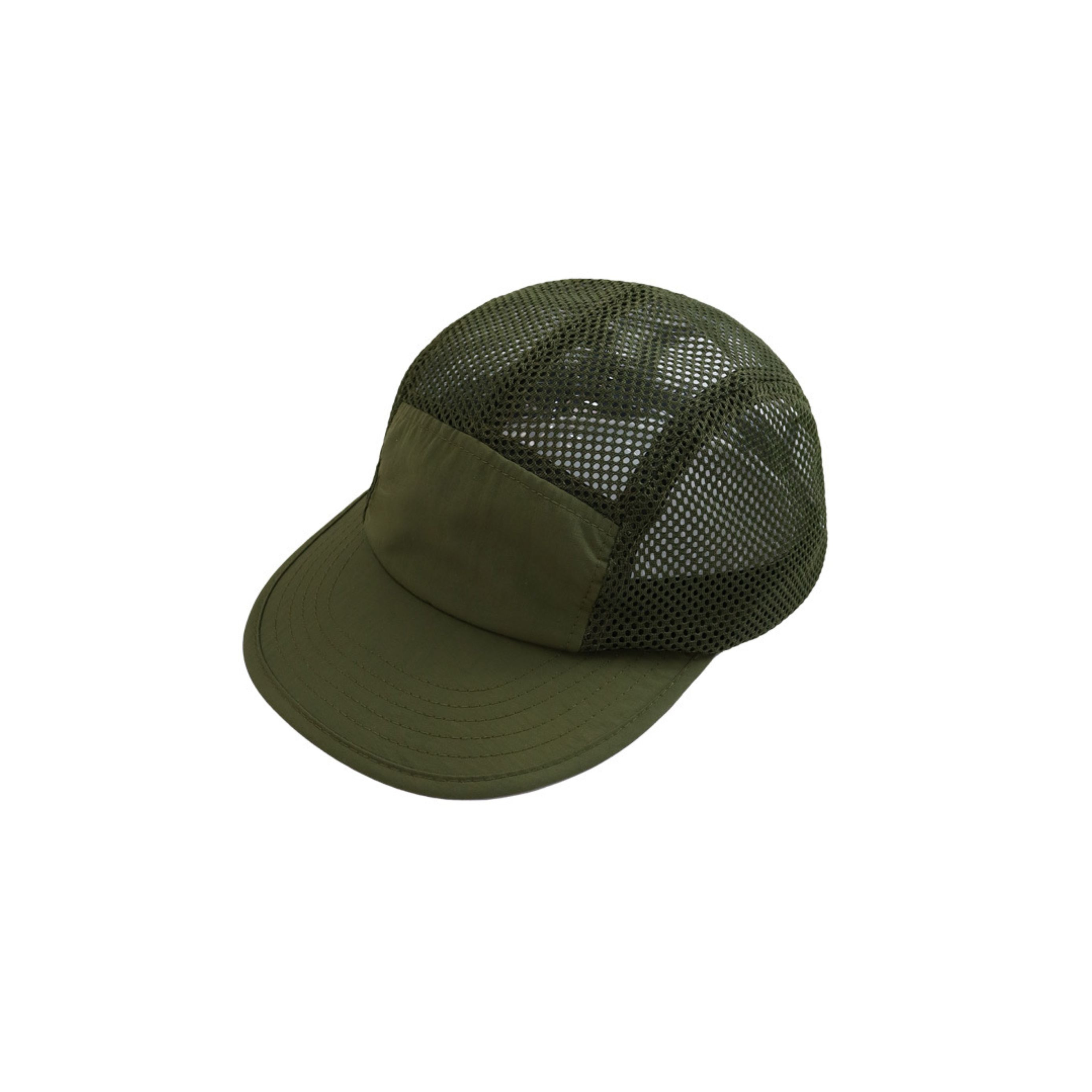 Breathable Mesh Olive 5-Panel Cap