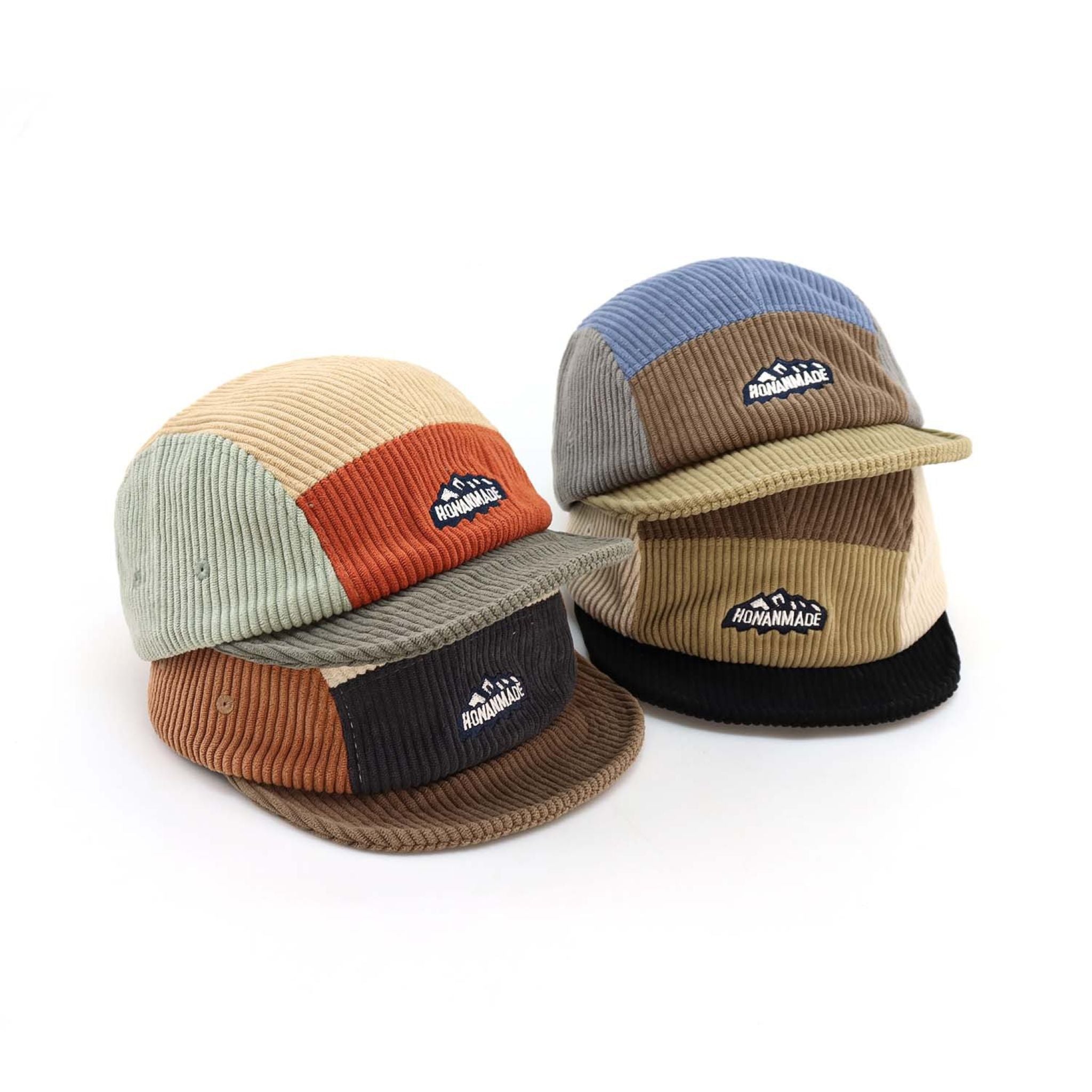Corduroy Color-Block 5-Panel Camp Cap