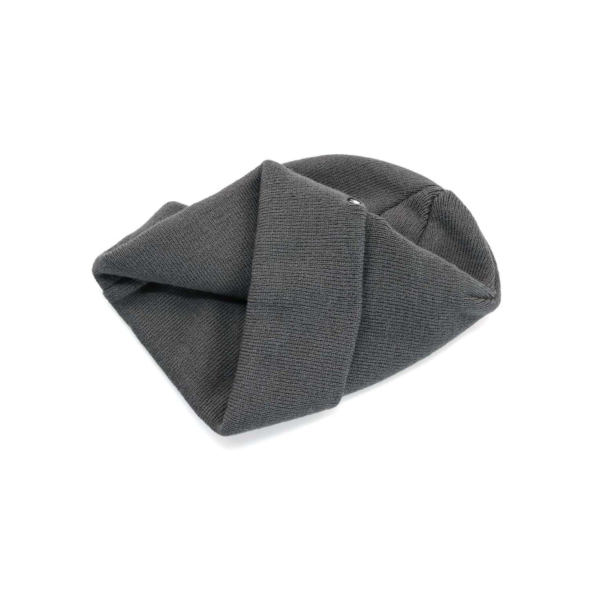 Pug Peekaboo Gray Ribbed Winter Beanie