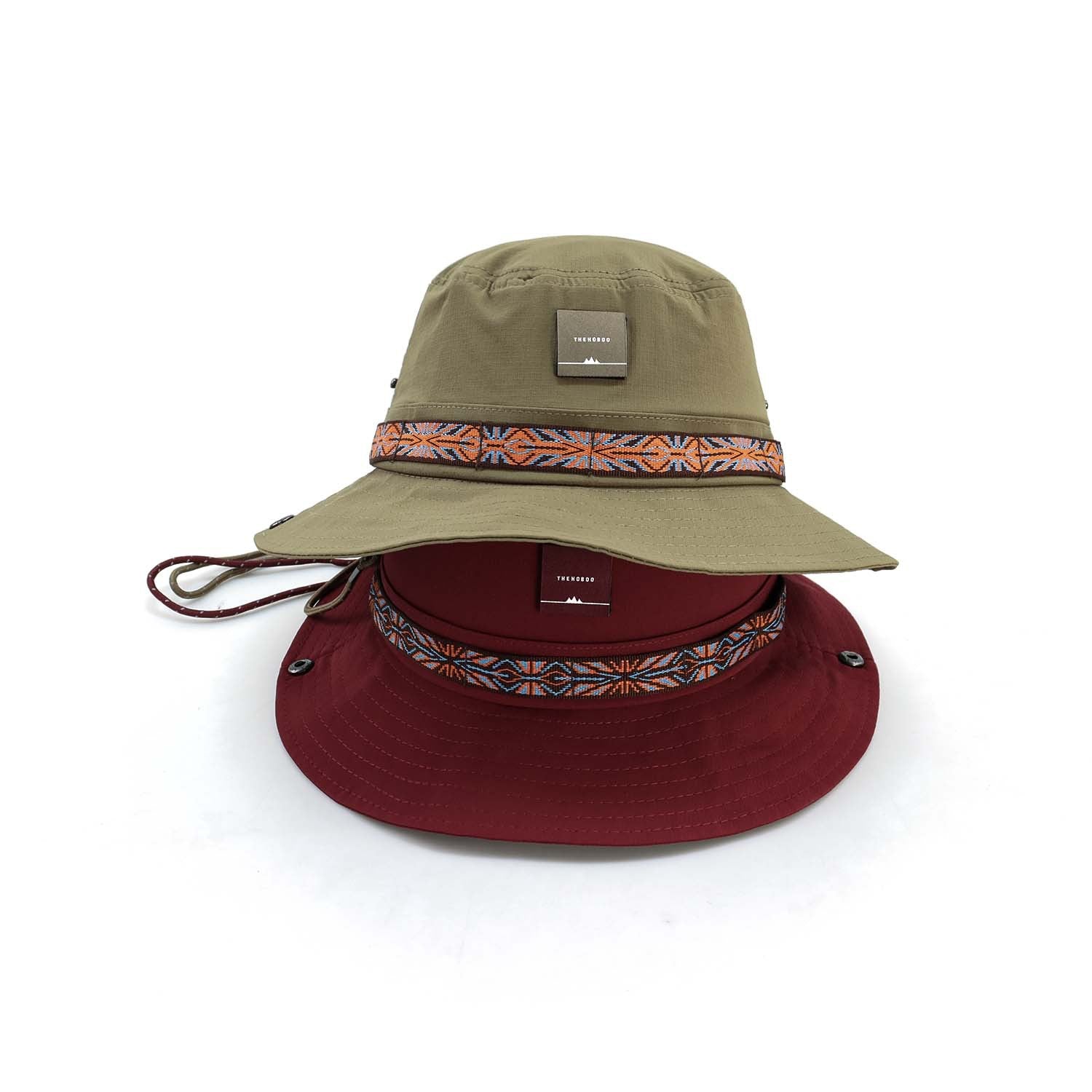 Adventure Bucket Hat - Olive with Patterned Band