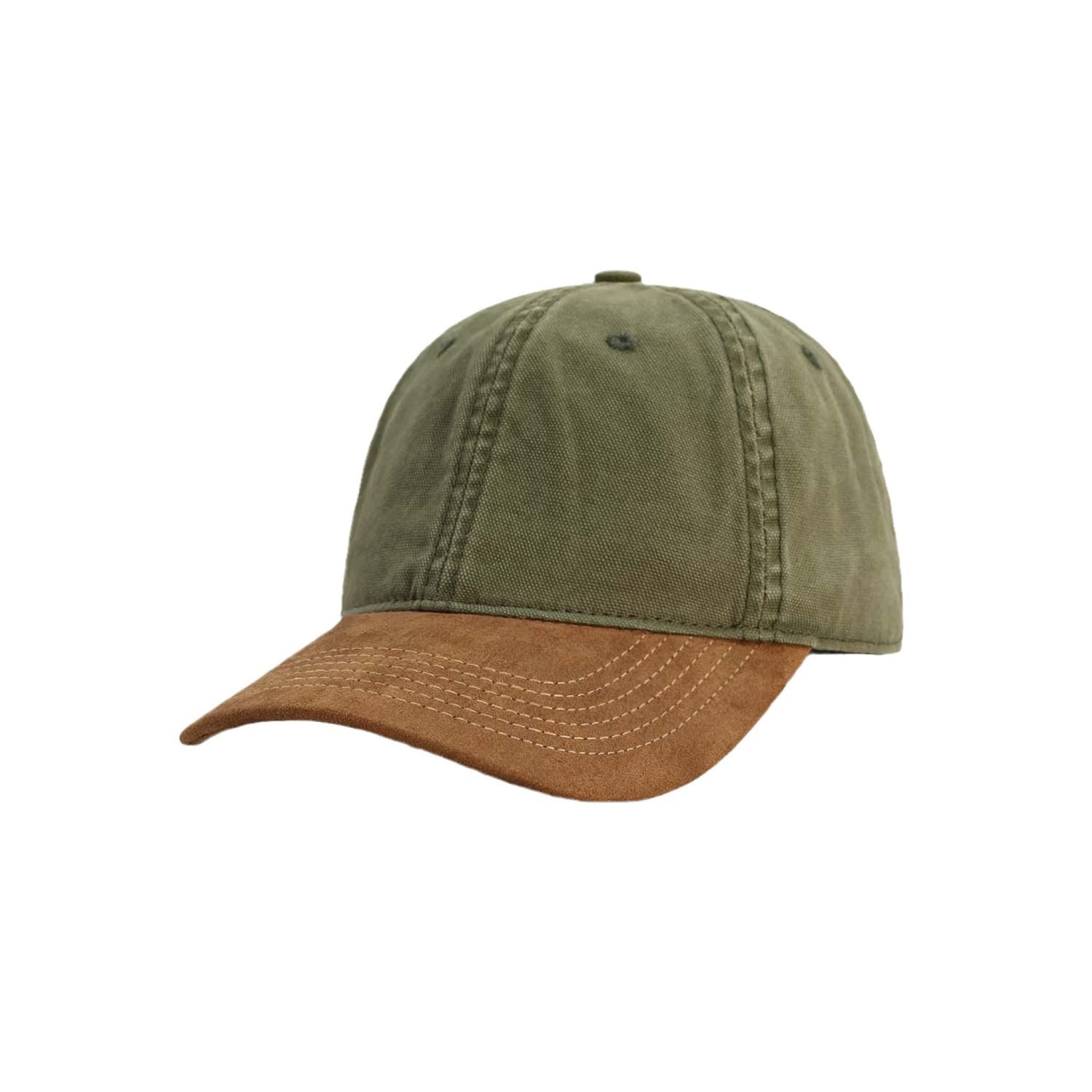 Camel Casual Suede Finish Baseball Cap