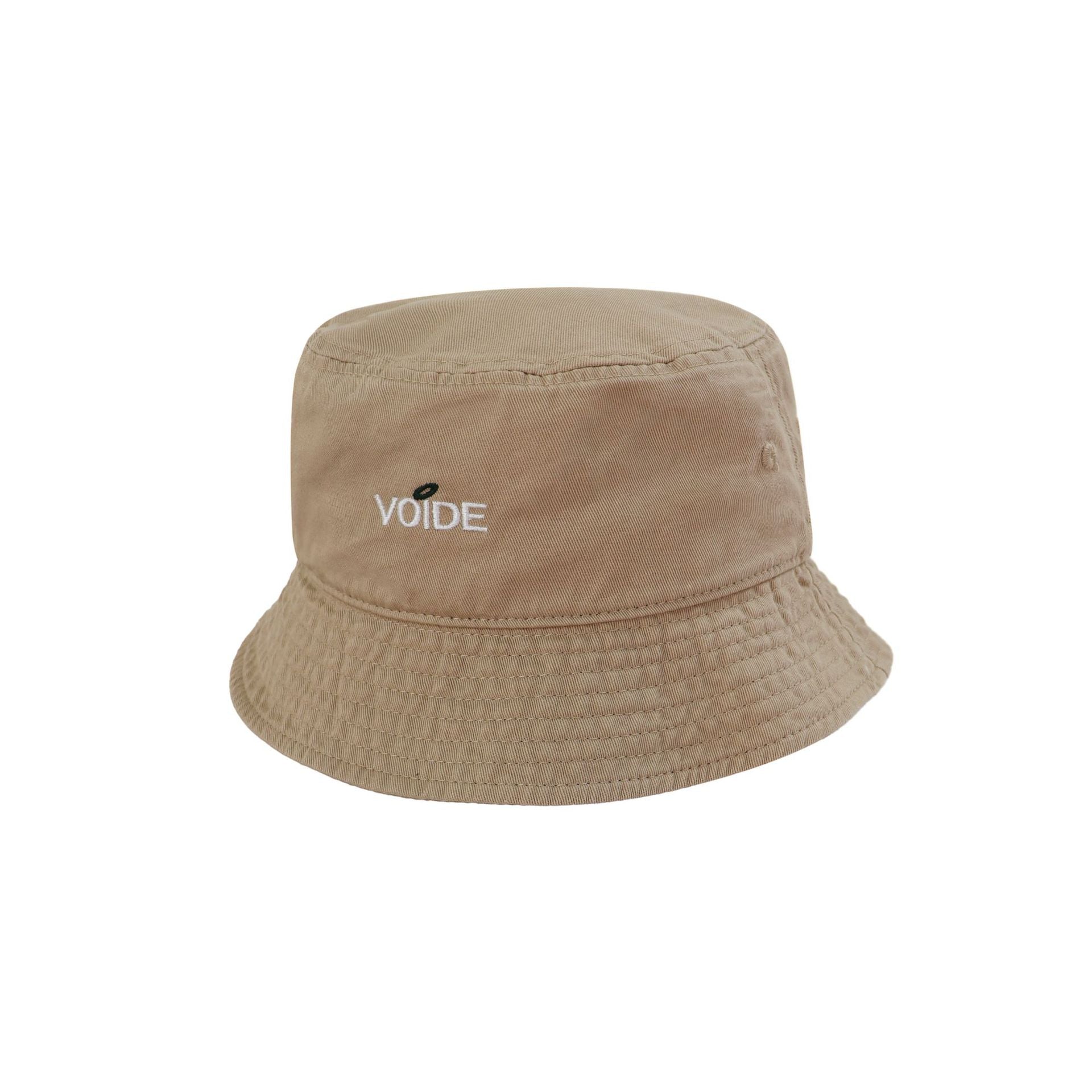 Minimalist Tan Bucket Hat with VOIDE Logo