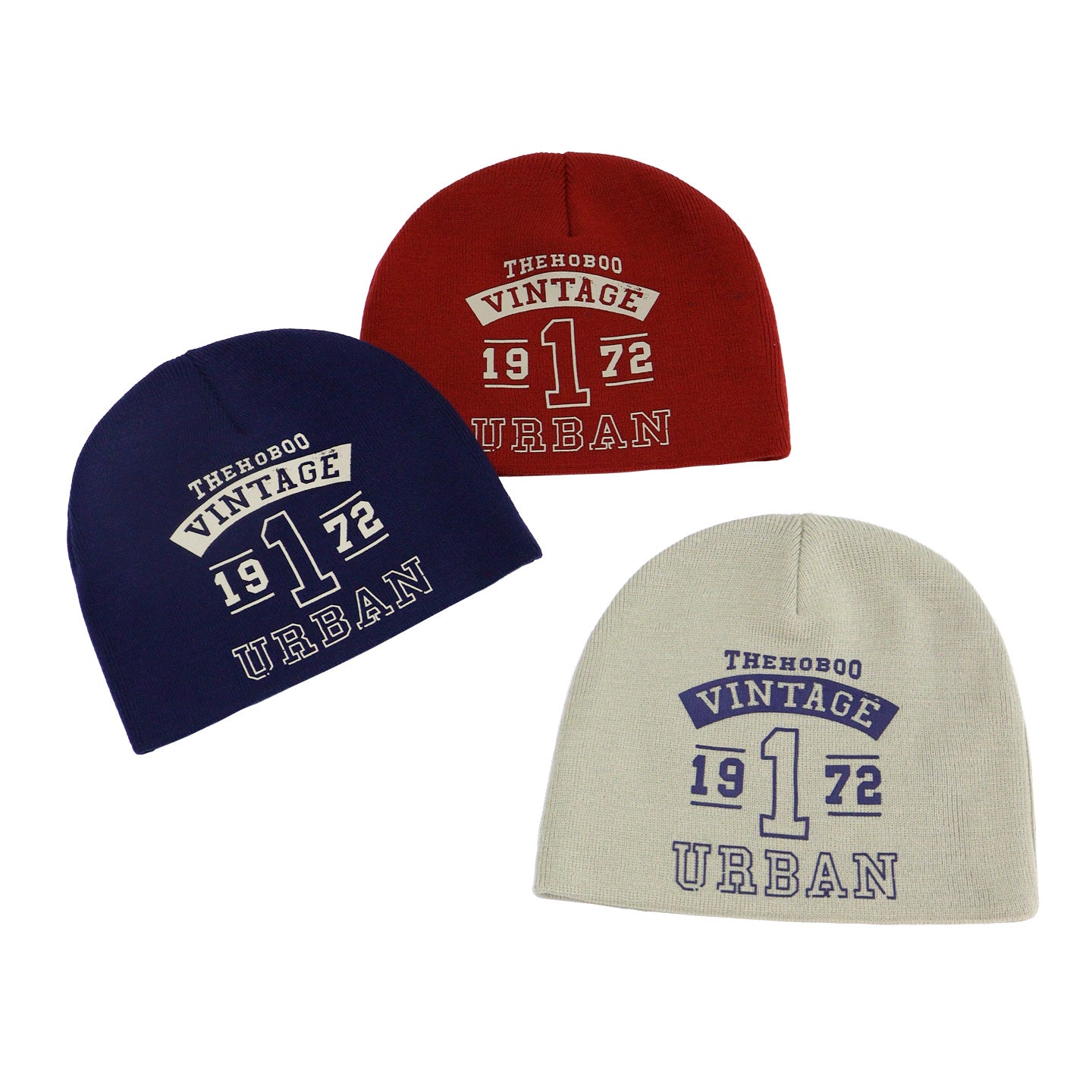 Vintage 1972 THEHOBOO Urban Burgundy Beanie