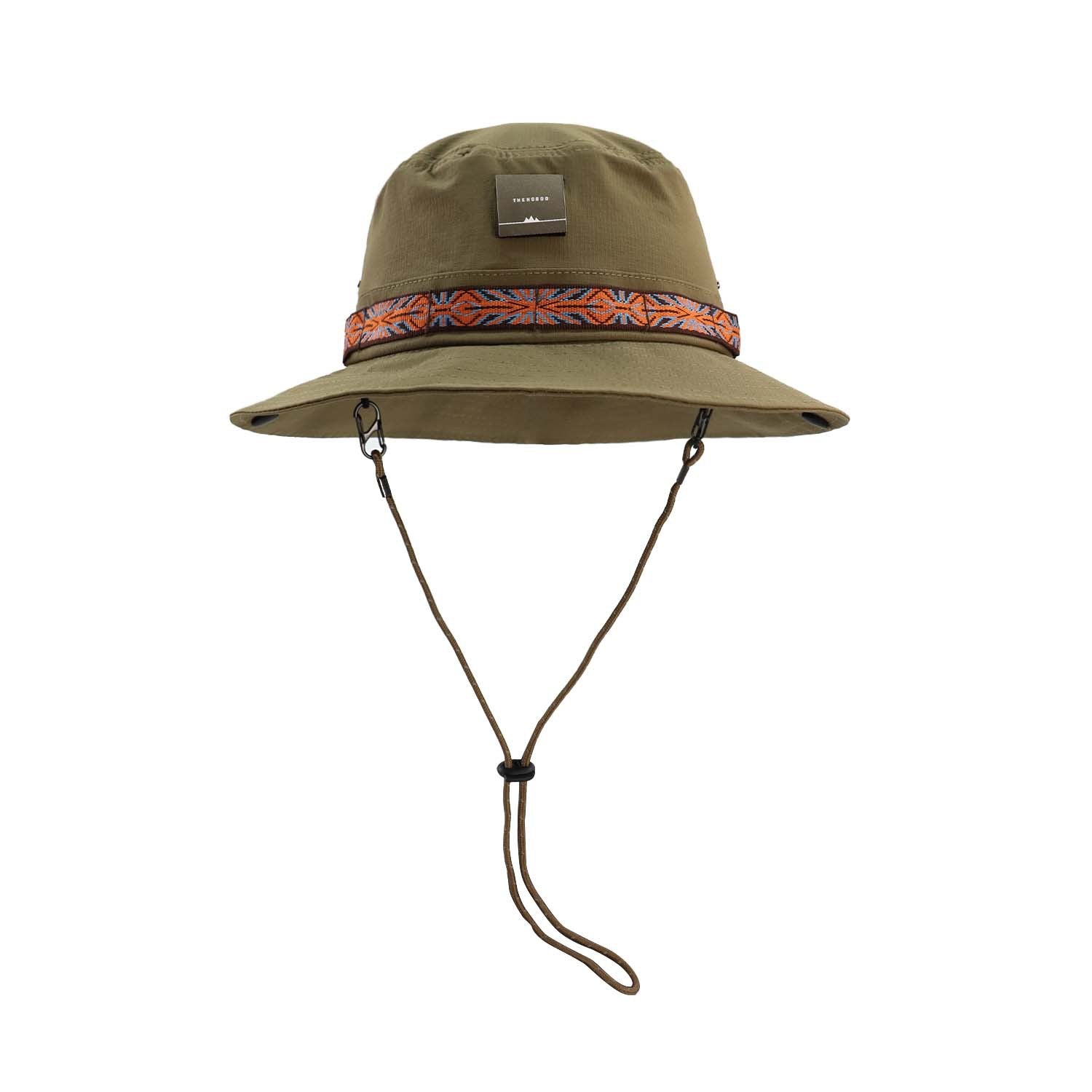 Adventure Bucket Hat - Olive with Patterned Band