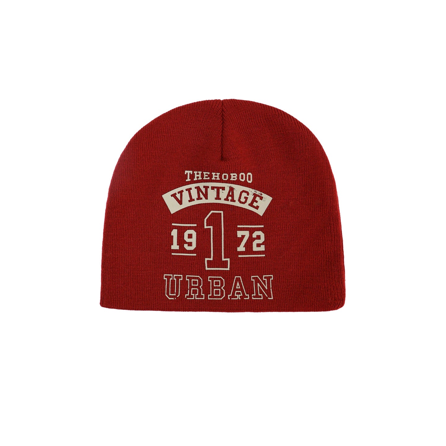 Vintage 1972 THEHOBOO Urban Burgundy Beanie