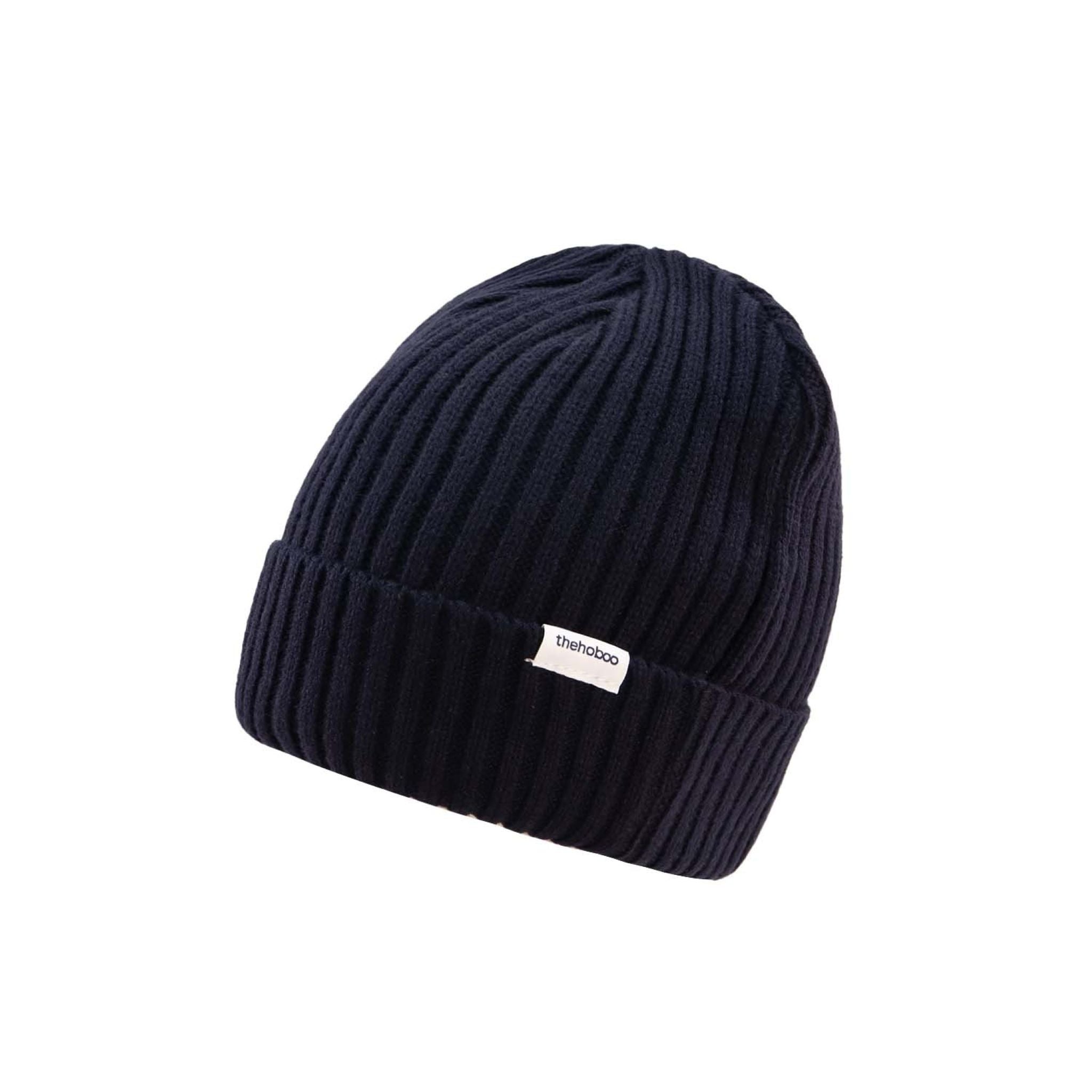 Brown Ribbed Winter Knit Beanie