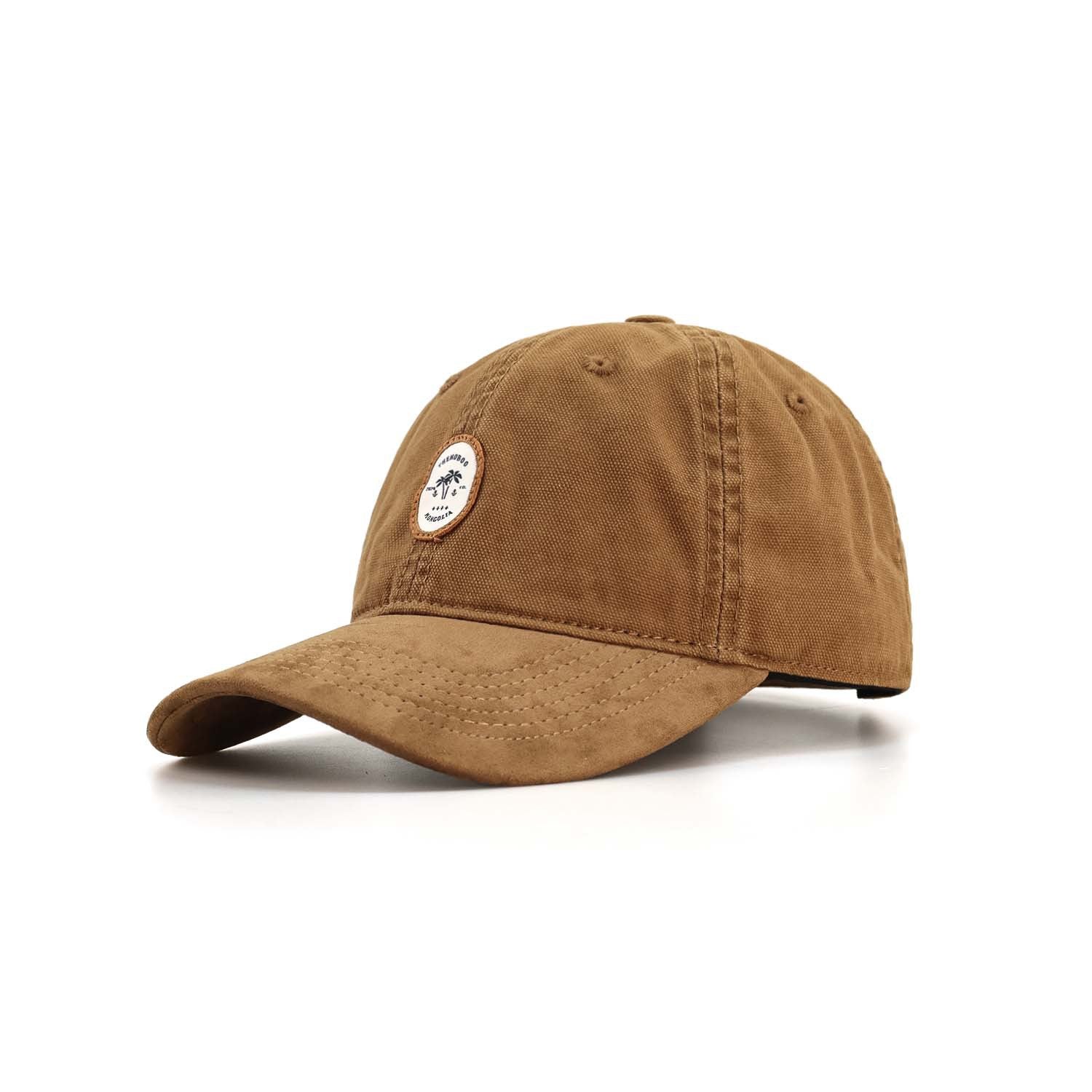 Vintage Style Olive Brown Paneled Baseball Hat
