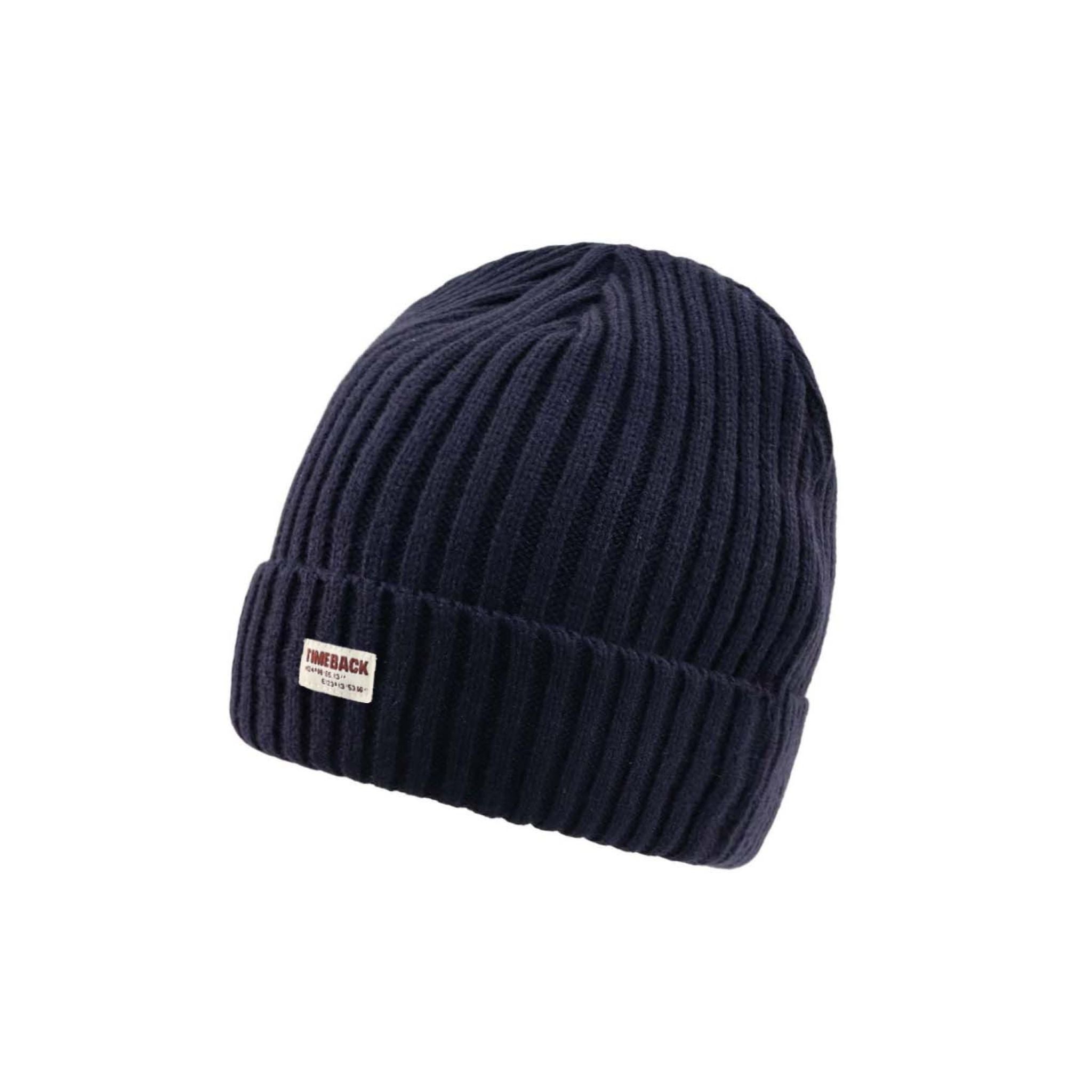 Vintage Ribbed Navy Knit Beanie
