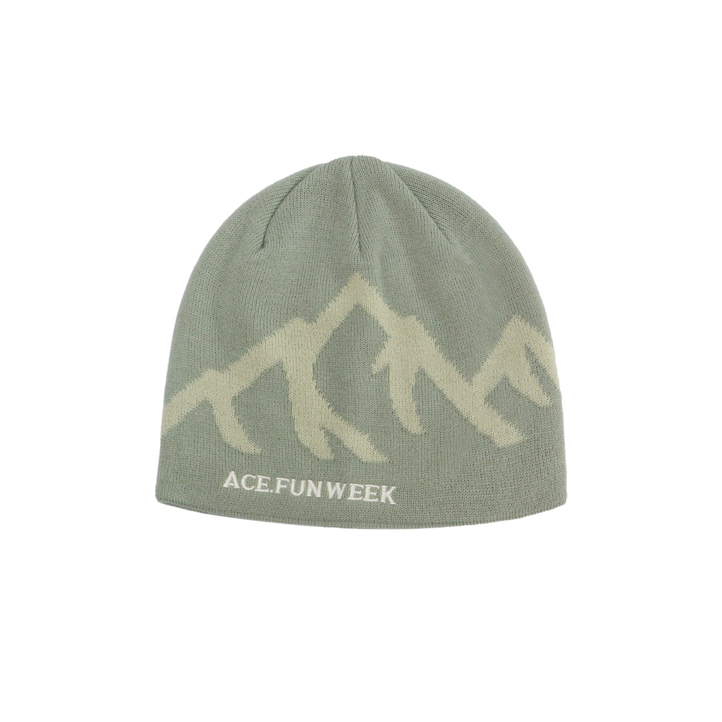 Trendy Yellow Mountain Design ACE.FUNWEEK Beanie