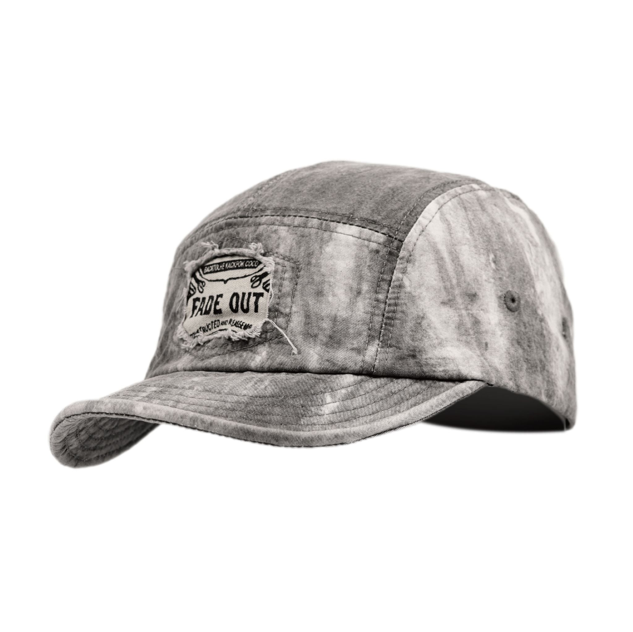 Pink Distressed 5-Panel Camp Cap