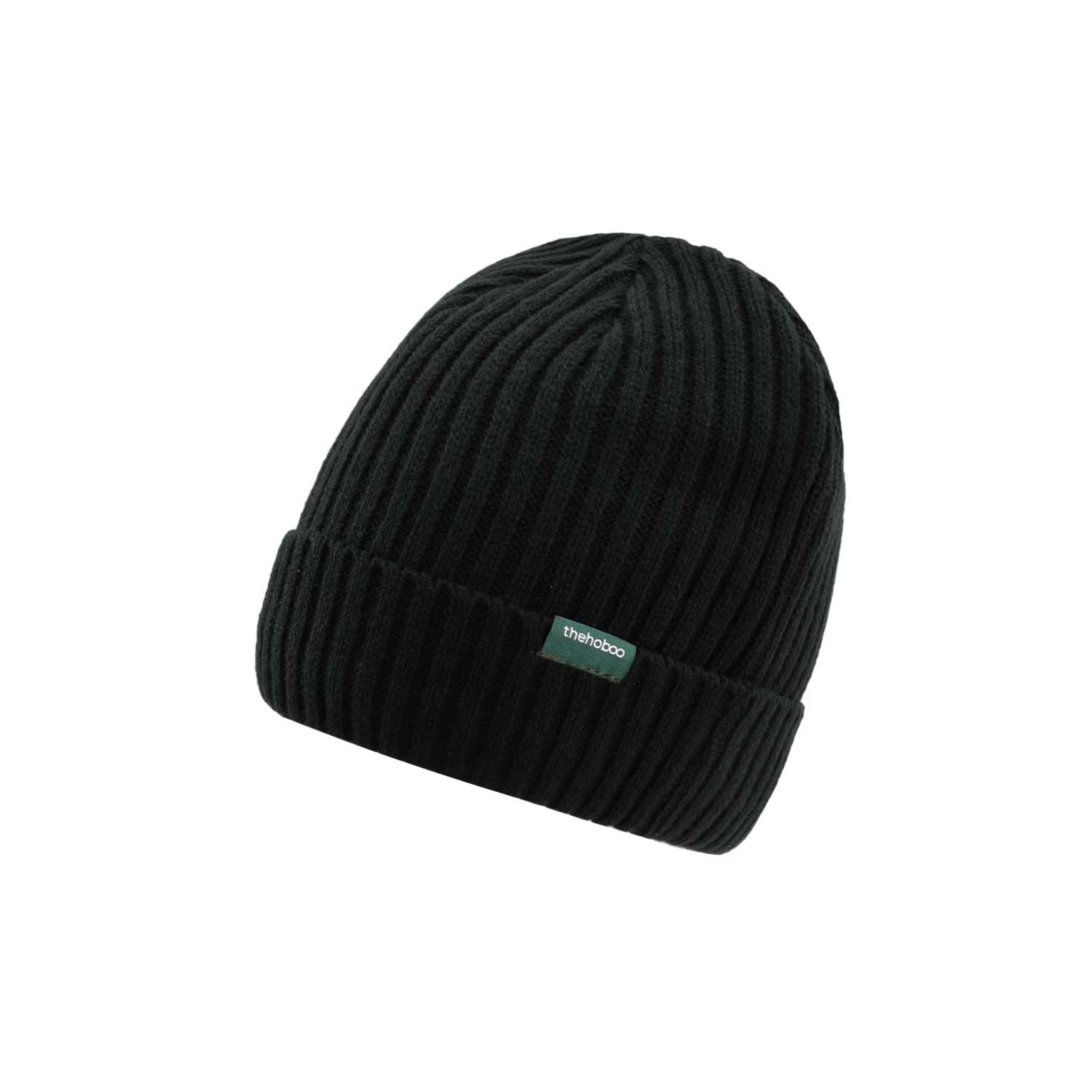 Brown Ribbed Winter Knit Beanie
