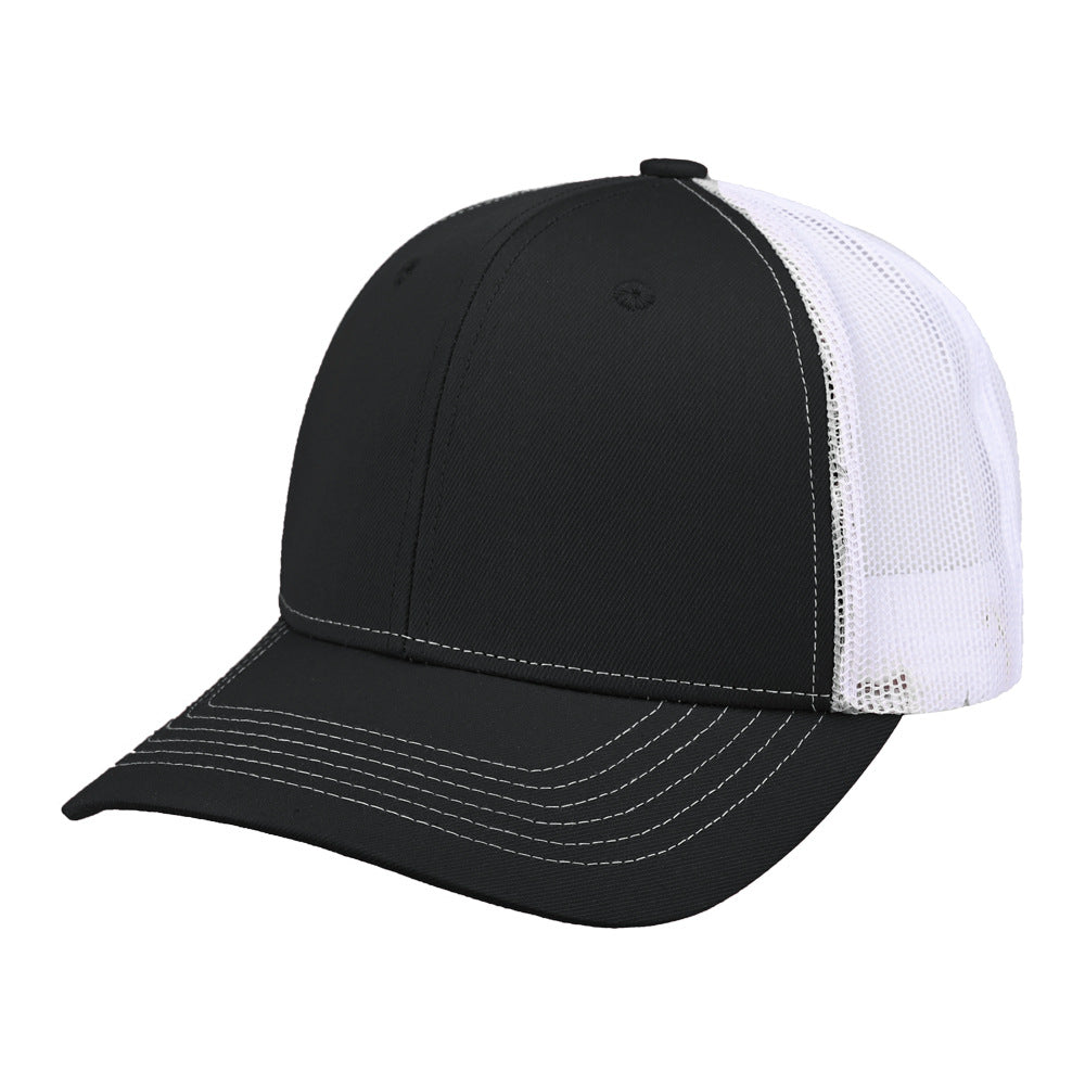 Red & White Trucker Cap - Mesh Back Casual Hat