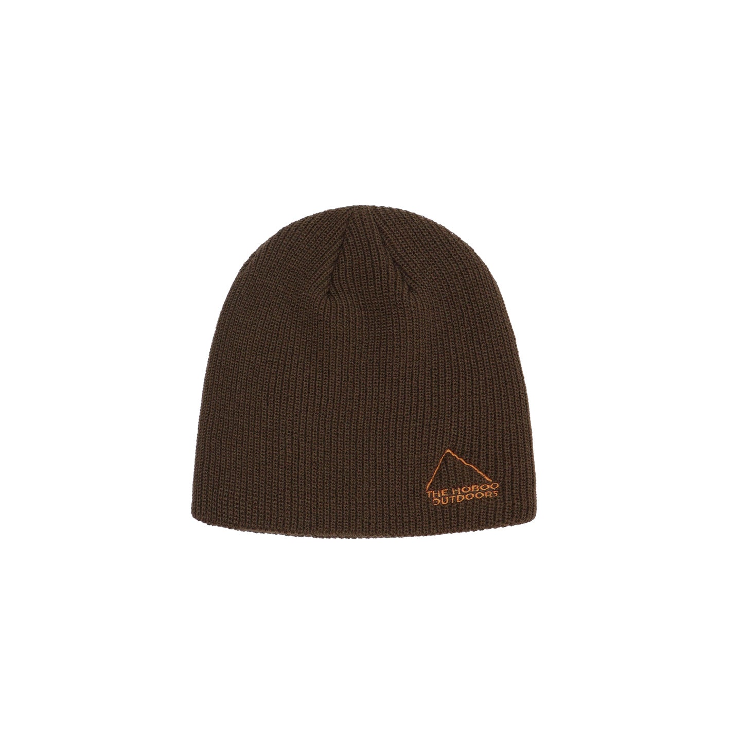 Warm Brown Ribbed Knit Beanie Cap